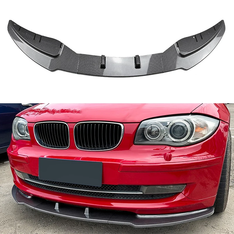 Front Bumper Lip Spoiler For BMW 1 Series E81 E82 E87 E88 LCI 2008-2011 Front Bumper Protector Lower Blade Splitter