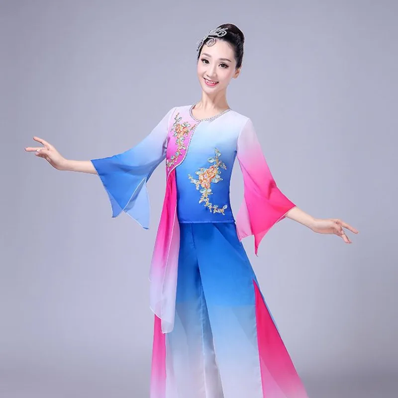 New Classical Dance Costumes Fan Folk Dance Costumes Adult