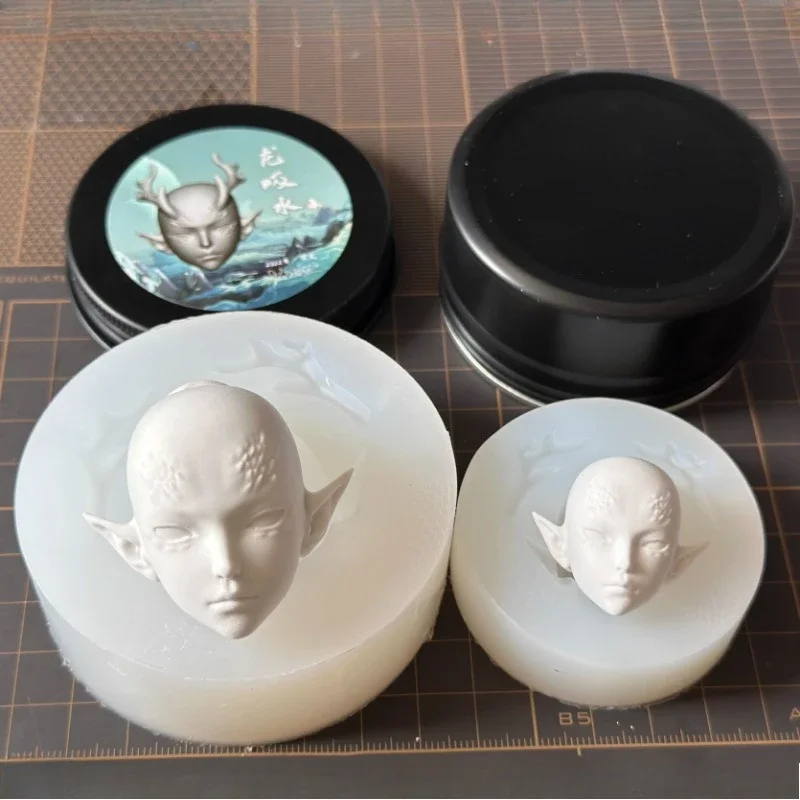 Ultralight Clay Correct Proportion Cartoon Doll Face Silicone Mold DIY Ceramic Doll Animation Character Face Contour Making Tool