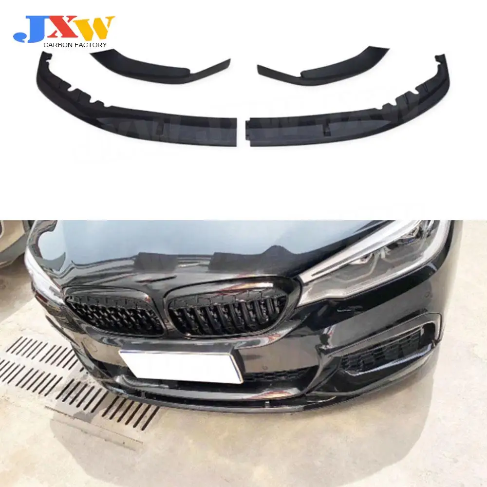 

ABS 4PCS Car Front Bumper Splitter Lip Spoiler Protection For BMW 5 Series G30 G31 G38 540i M Sport 2017-2019