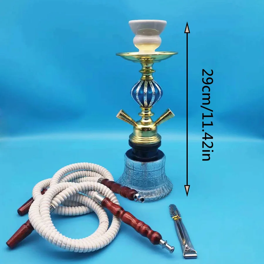 Single And Double Glass Bottle Hookah Shisha Pipe Accessories For Smokers Club Bar Outdoors