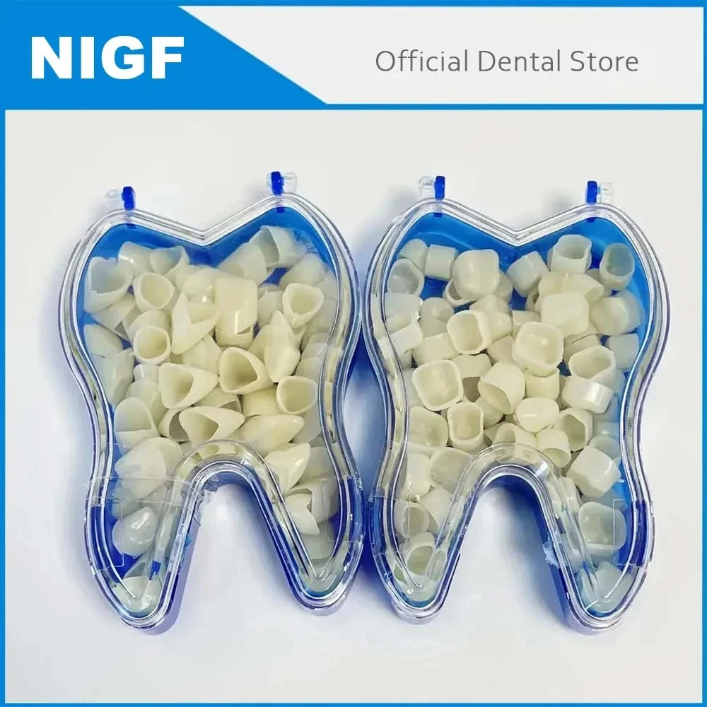 NIGF 50 Pcs/Box Dental Temporary Crown Kit Anterior Front Molar Posterior Teeth Veneers Dentistry Tooth Whitening Tools