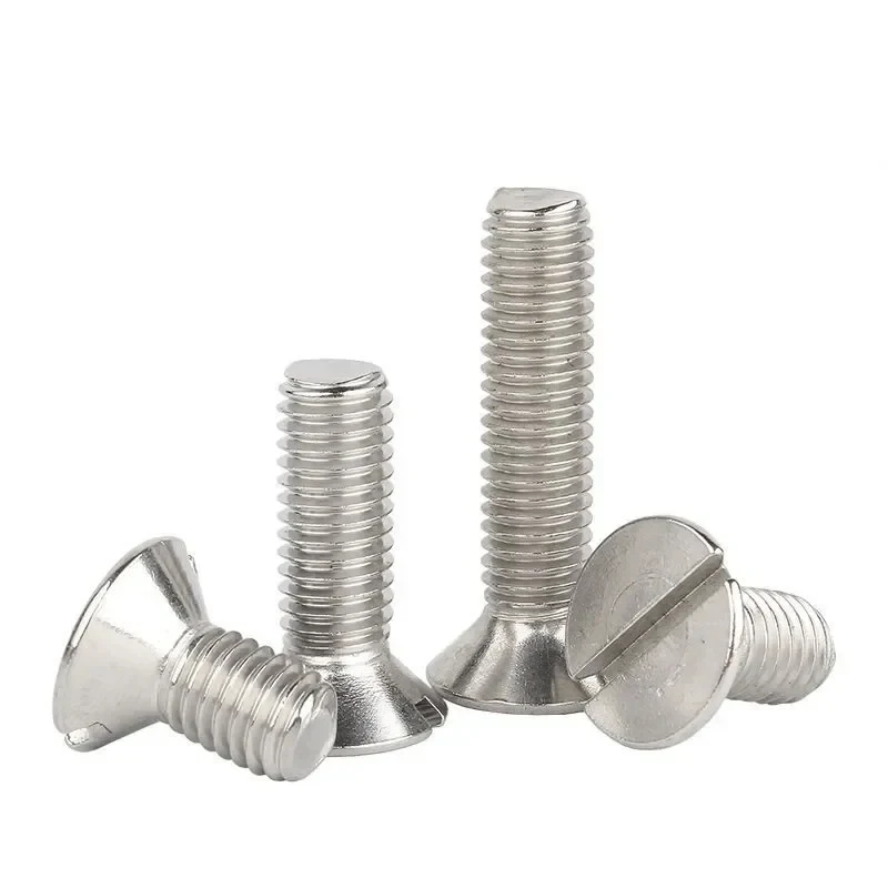 

GB68 One Word Slotted Flat Head Screws 304 Stainless Steel Countersunk Fastener M1.6 M2 M2.5 M3 M4 M5 M6 M8
