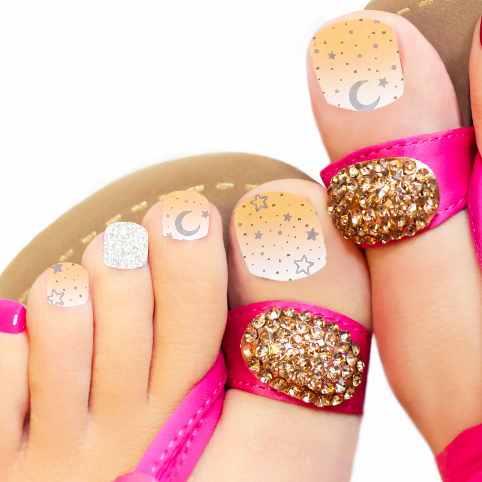 1 Juego de tiras de esmalte de uñas en Gel, pegatinas para uñas, fácil de quitar, esmalte de uñas en Gel de larga duración, pegatinas para uñas para mujeres