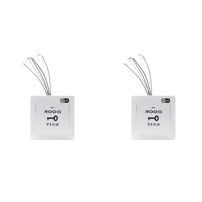 2X Tuya Smart Life Wifi Door Exit Button Voice Control Remotely Door-Opening Wireless Release Push Switch For Door Lock