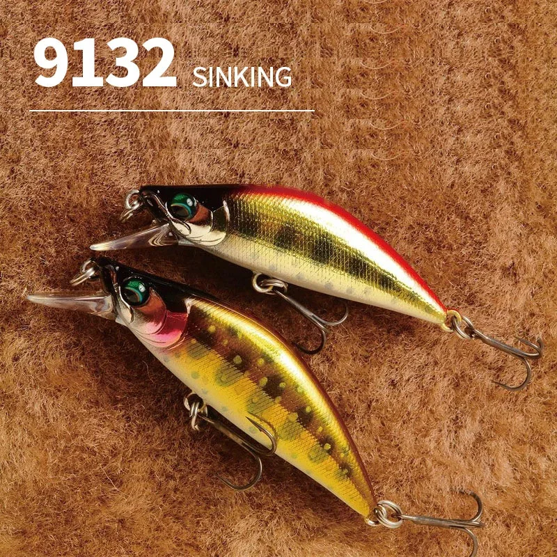 Señuelo de Pesca Wobbling, diseño japonés, 50mm, 5,2g, Minnow que se hunde, Isca, cebos artificiales para perca, lubina, Lucio, trucha corriente