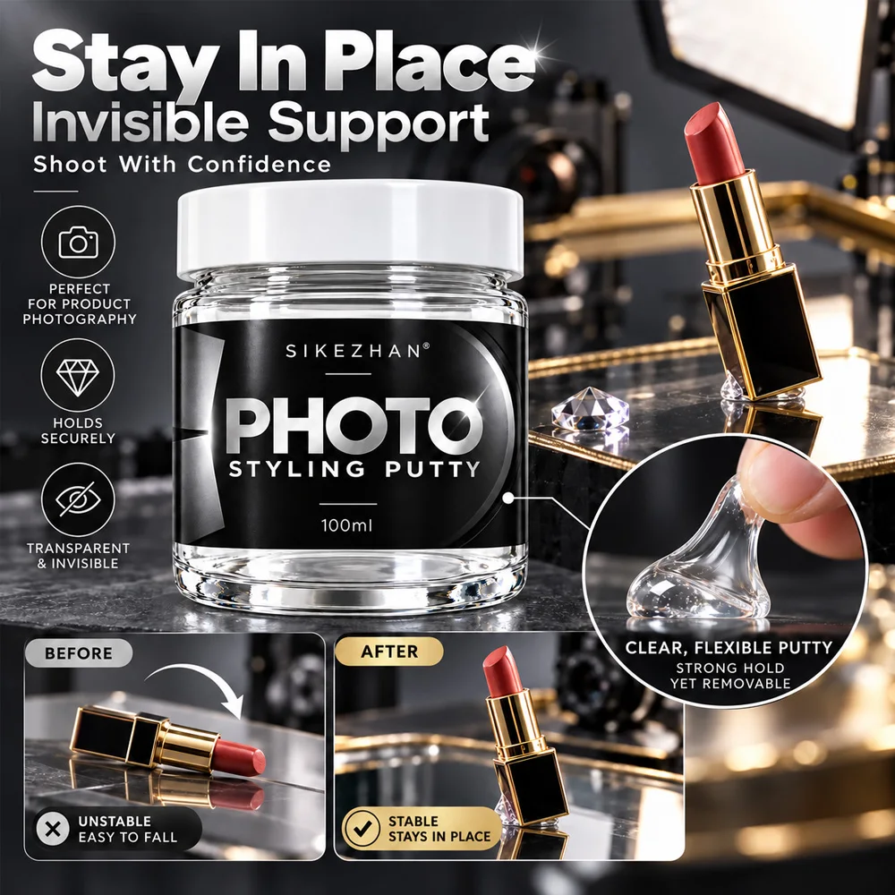 New Formula 100ml Photography Styling Putty Transparent Removable Fixing Gel for Jewelry Cosmetics Product Display Photo Props