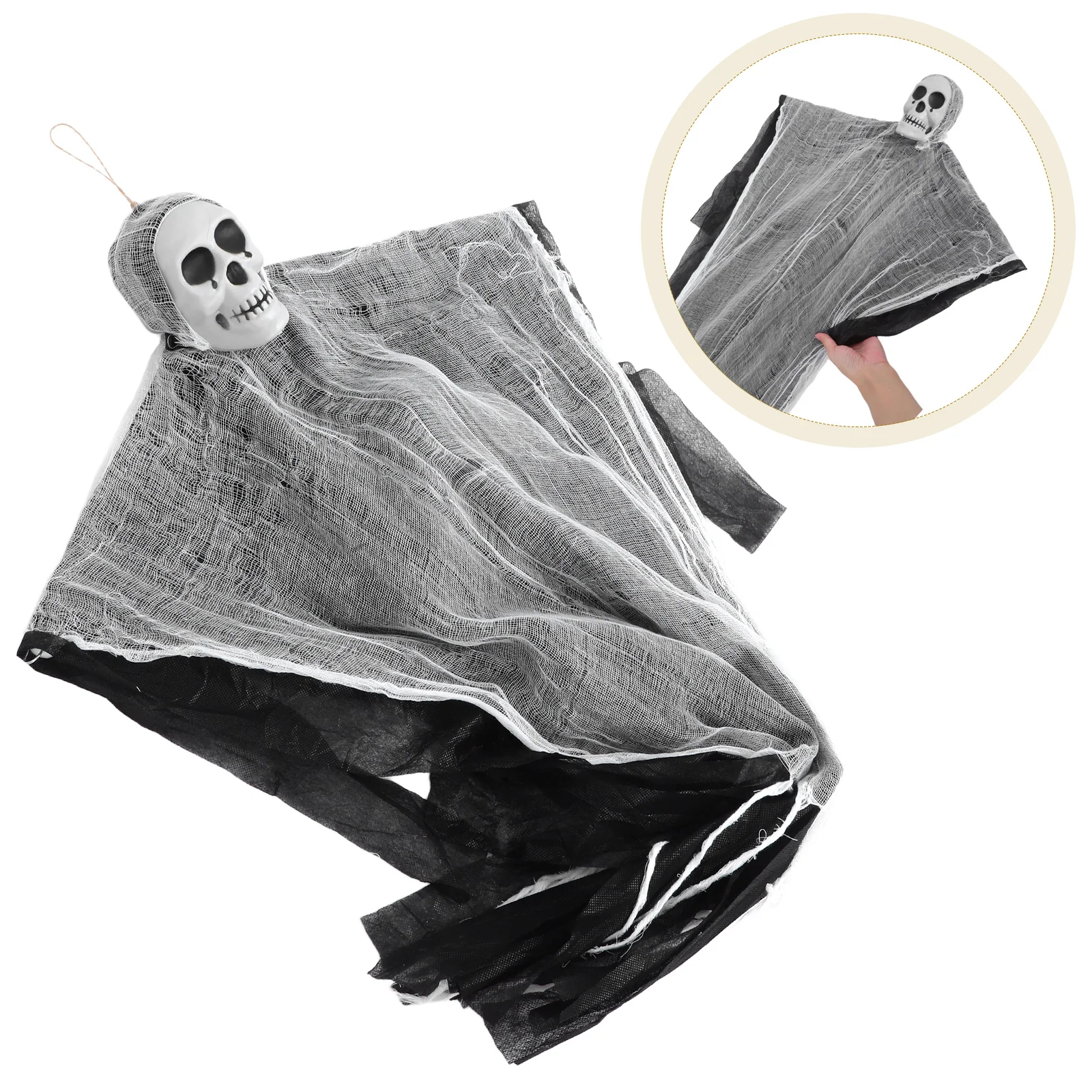 

Glowing Skull Decoration Animated Ghost Halloween Light-up Prop Scary Outdoor