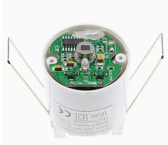 DC12V-24V Mini Recessed PIR Ceiling Occupancy Motion Sensor Detector Switch with Dry Contact Output