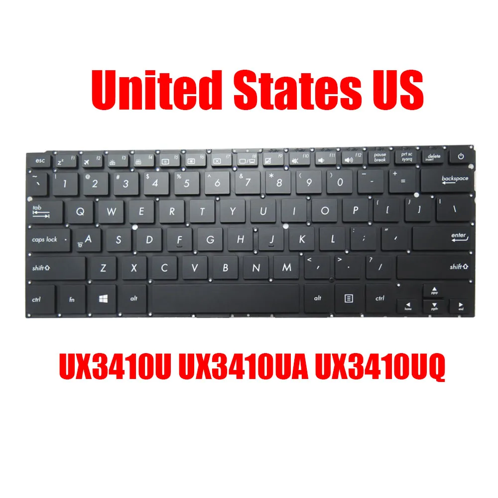 

Laptop Keyboard For ASUS UX3410U UX3410UA UX3410UQ Without Frame New United States US With Backlit Black