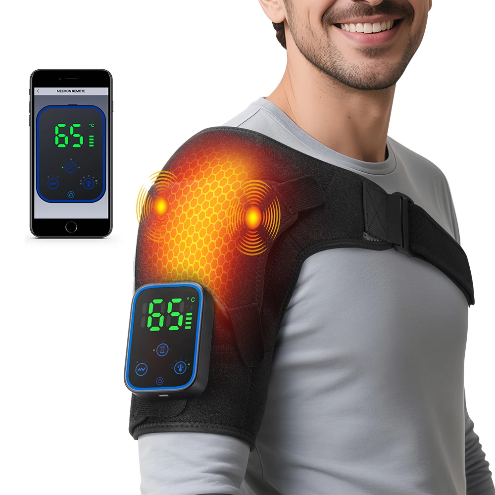 Electric Shoulder Massager Heating Vibration Massage Belt Shoulder Brace  Wrap Pad Rechargeable Heated Muscle Massager Warmer - AliExpress 66