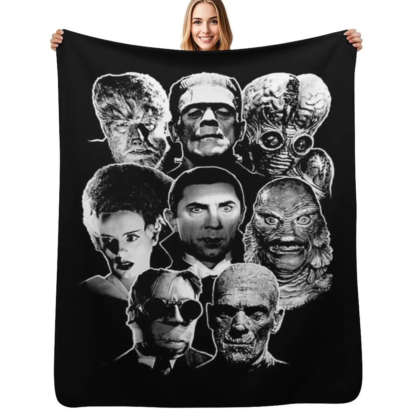 

Universal Monster Gang Throw Blanket bed plaid Plaid Stuffeds Decorative Sofas Blanket