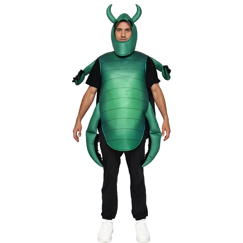 

2025 New Arrival Unisex Adult Animal Insect Halloween Fancy Dress Up Men Green Beetle Costume