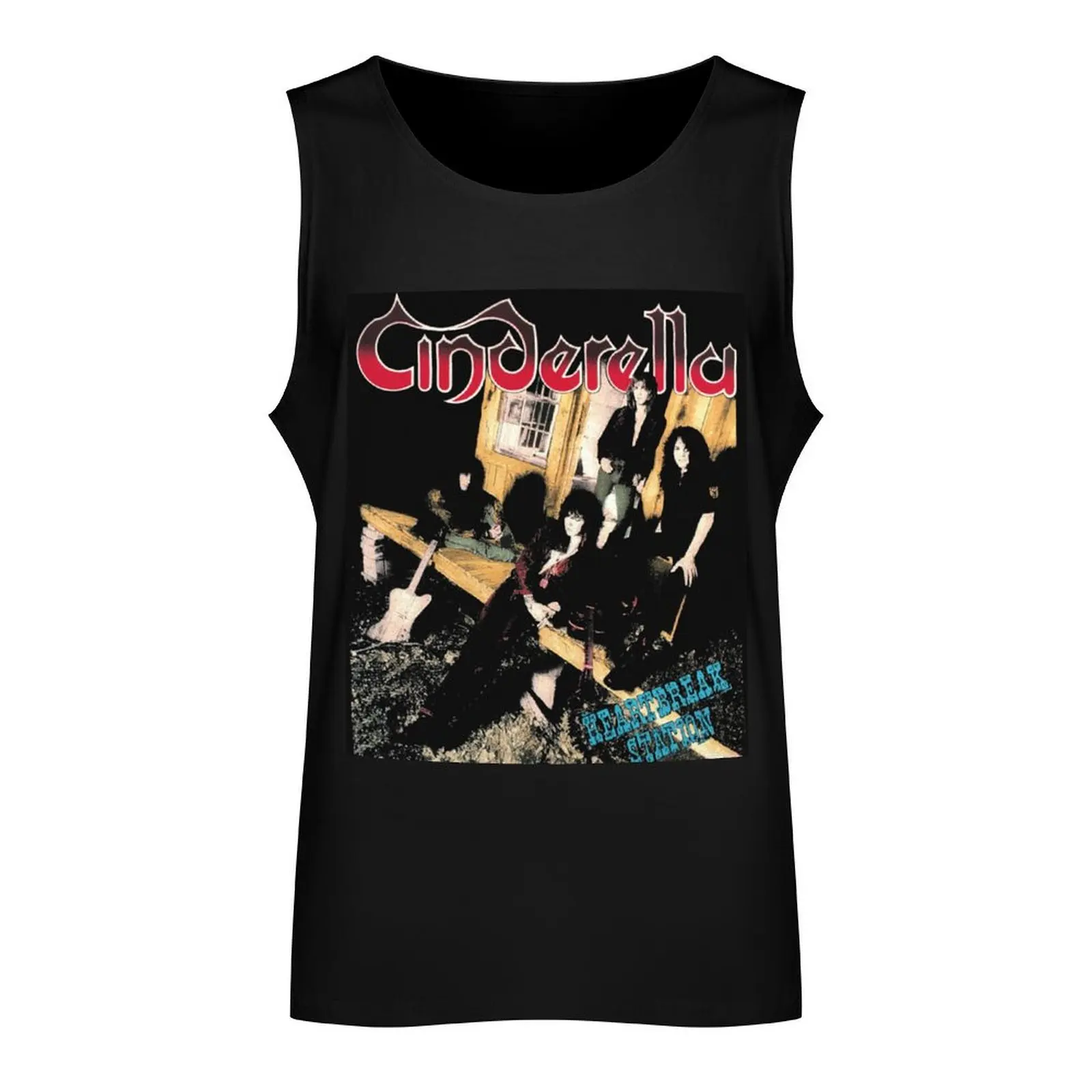 Music Band Cinderella Retro Fan Design Tank Top gym clothes man fitness Sleeveless top T-shirt man cute tops