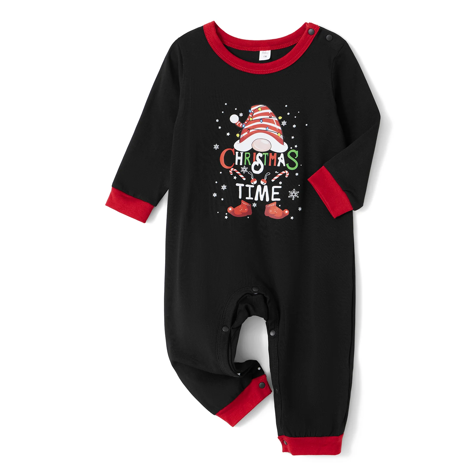 Family Matching Christmas Pajamas Set Gnome Letter Plaid Print Holiday Pajamas Sleepwear Dad Mom Kids PJs