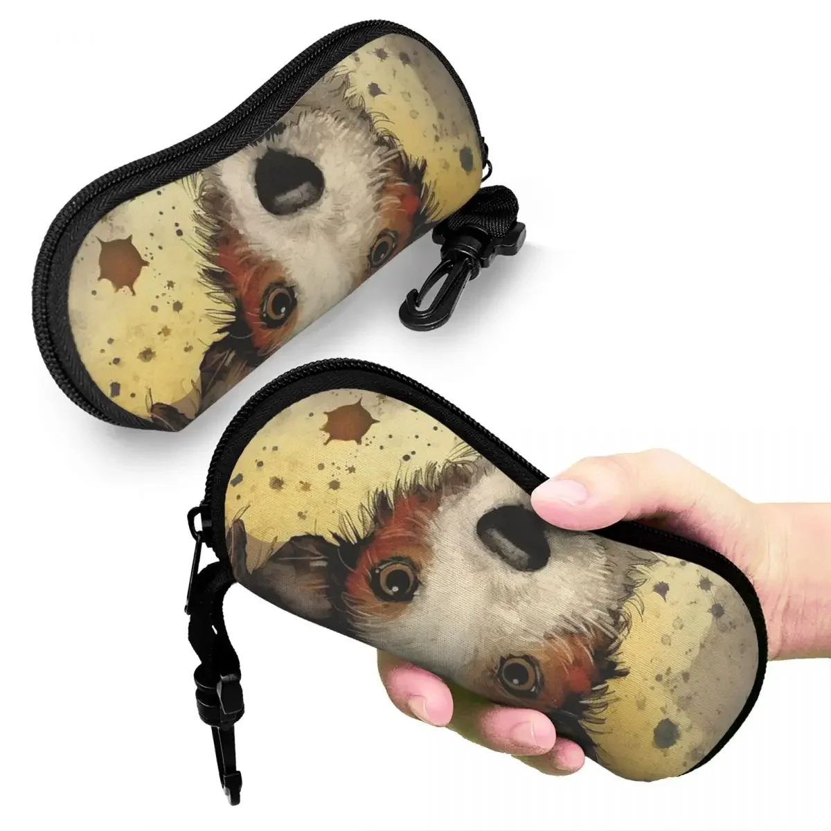 

Dog Jack Russell Terrier (2) Shell Glasses Case Protector Sunglasses Box Women Men Soft Eyeglass Bag Pouch