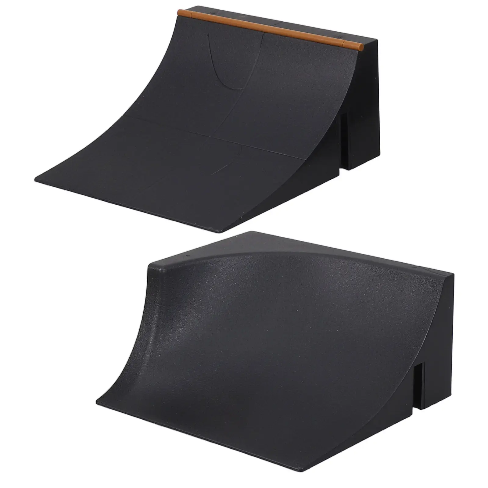 2Pcs Mini Skateboard Ramps, Versatile Fingerboard Park Accessories for Skill Development, Simulate Real Skatepark Action on Any