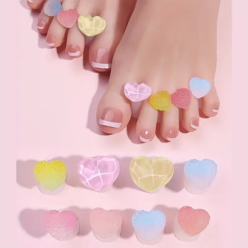 Gänseblümchen Blume Zehen abscheider 8 teile/satz Silikon niedlichen Zehen abstands halter Kissen wieder verwendbare Zehen teiler für Nail Art Pediküre Werkzeuge