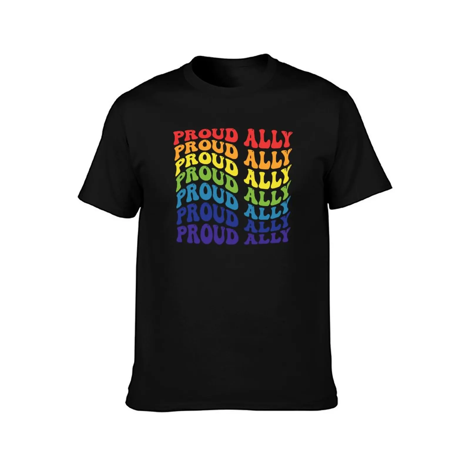 Proud Ally T-Shirt Fashion Print Casual Short Sleeve