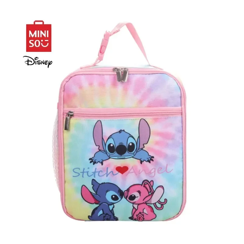 MINISO Disney Stitch Cosmetics & Lunch Cooler Bag - Cute Anime Insulated Bento Bag for Students Makeup Bag Valentine's Day Gift