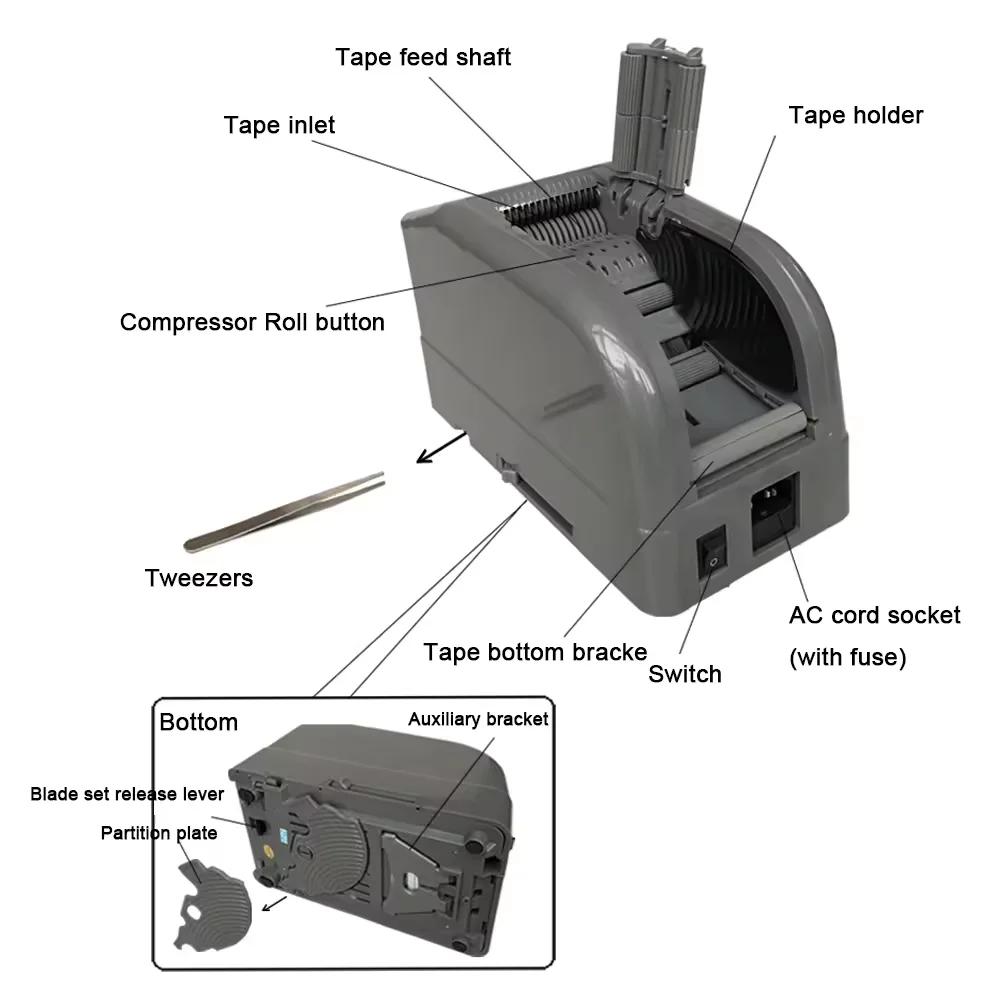 Zcut-9 Automatic tape dispenser Non-stick tape cutting machine Packaging machine dispenser