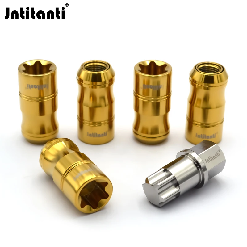 

Jntitanti Torx легкая плавающая шайба с конусным сиденьем Gr.5 титановая гайка с наконечником колеса титановая гайка M12*1,5/1,25*45 мм для гоночного автомобиля