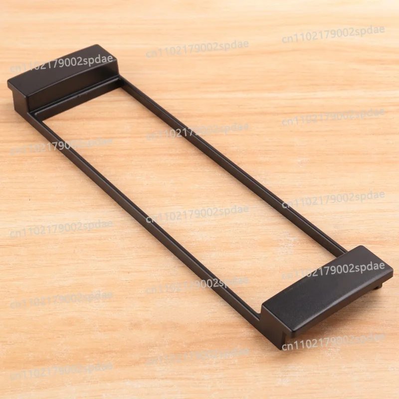 Black Double Towel Bar Wall Mount Bathroom Towel Holder Stainless Steel Bath Storage Rack