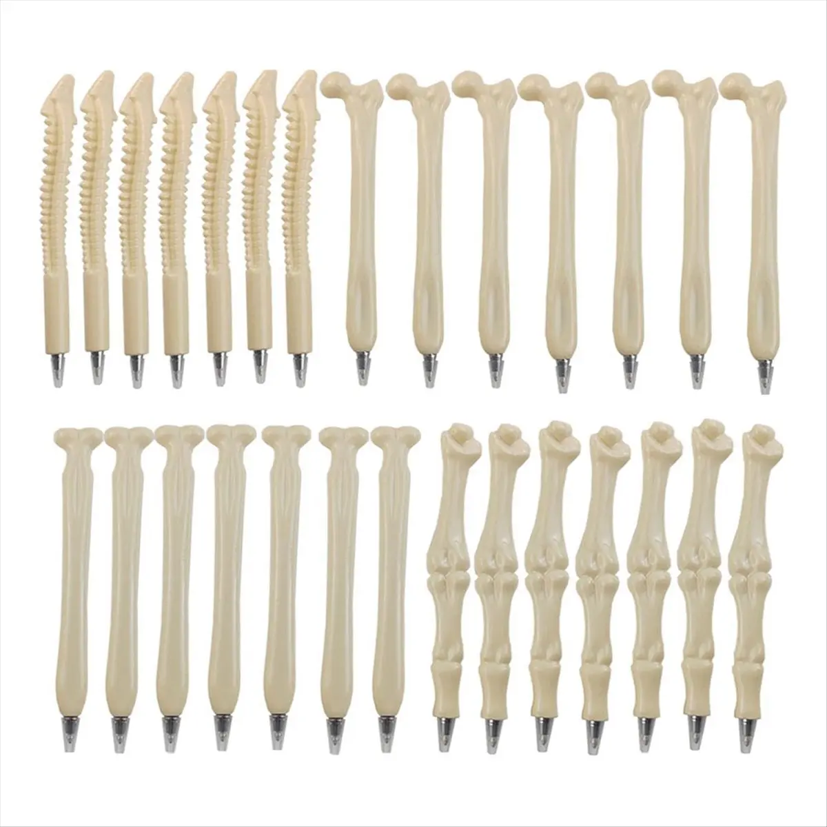 ABPP 28PCS Bone Ballpoint Pen Novelty Pens Black Ink for Halloween Artist Doctor Nurse School Office Party