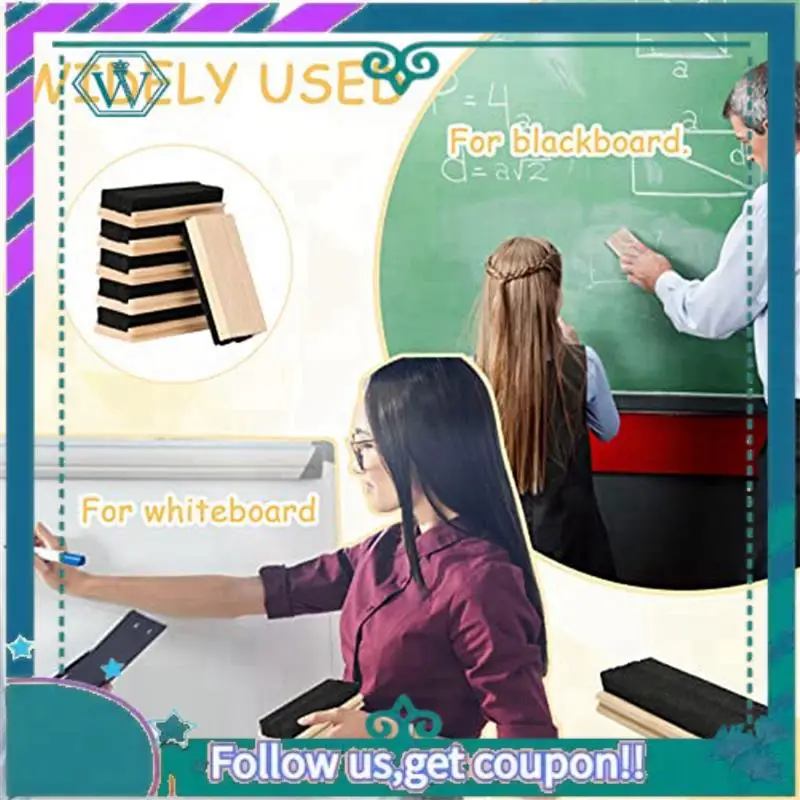 A75Q-40 pacote de borracha de quadro-negro borracha de feltro de lã borracha de giz de madeira sem poeira limpador de borracha de quadro-negro para crianças professores