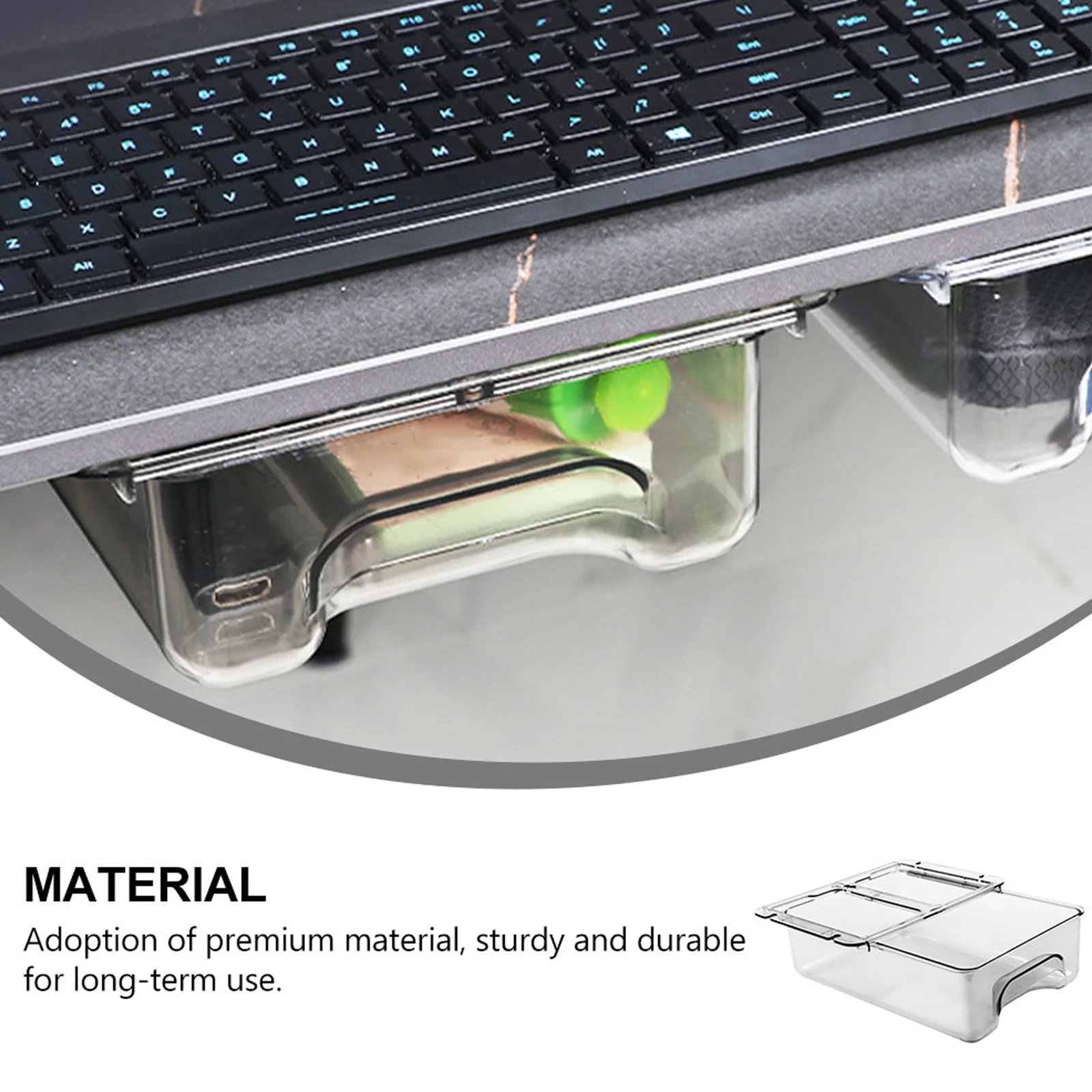 

Drawer Style Desk Organizer Transparent Under Desktop Storage Box For Stationery Pens Rulers Jewelry Sundries Under Table Drawer