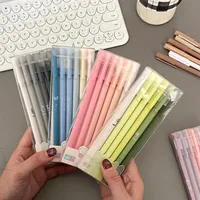 6Pcs Gradient Color Gel Pens Morandi Color Style Gel Pens Cute Stationery Items Back to School Anime for Writing Noting Gifts