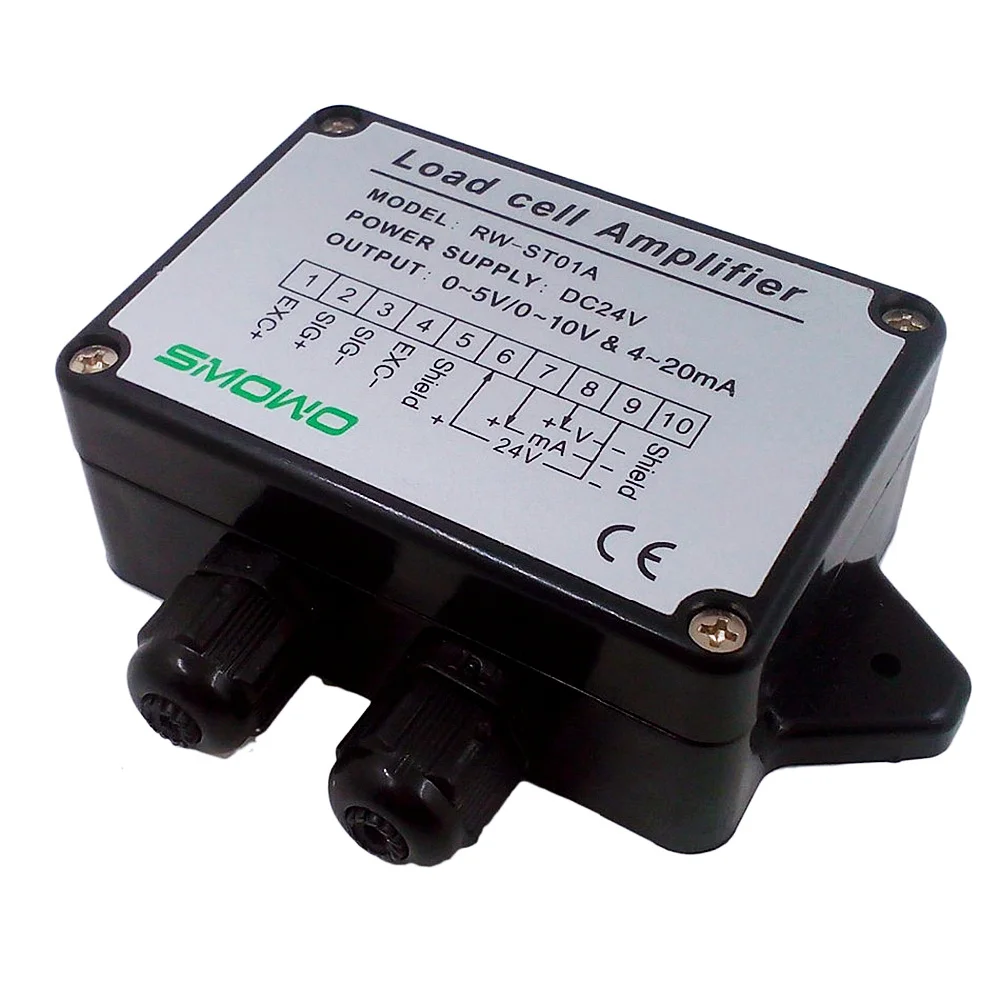 SMOWO RW-ST01A Electronic Scale Weighing Signal Transmitter 0~5V/0~10V/2~24MA Electronic Scale Strain Gauge Load Cell Amplifier