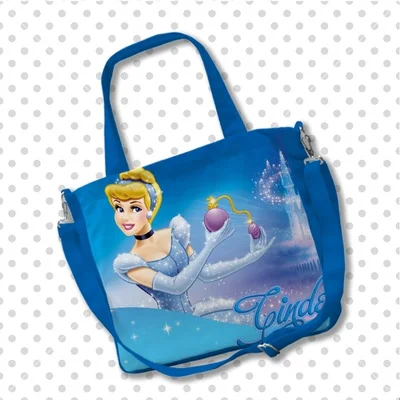 Disney Princess cenerentola Anime borse a tracolla personalizzate Cartoon Shopping Bag Casual Tote Storage Handbag Gift