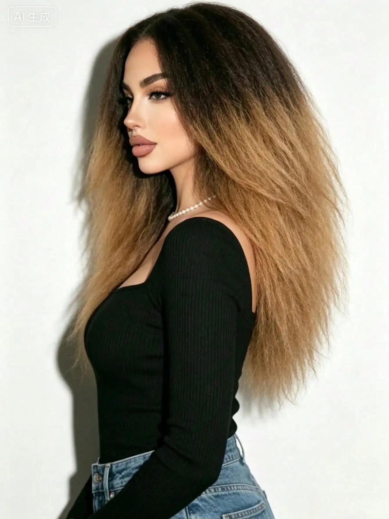 Honey Blonde synthetic Yaki Straight Lace Front Wig Human Hair For Women With Baby Hair 250% Density Glueless Human Hair Wig 13x4 HD Lace Front Wigs Human Hair Free Parting Ombre Blonde Kinky Straight Human Hair Wigs With Dark Roots
