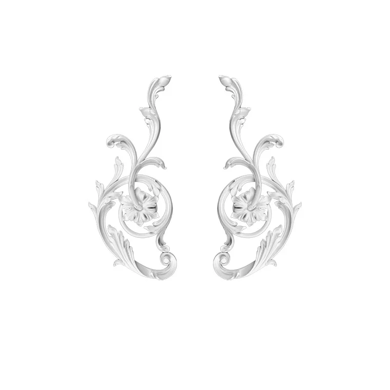 French-style carved decoration, imitation plaster carved appliqué, PU hollow precision embossed decorative floral background and