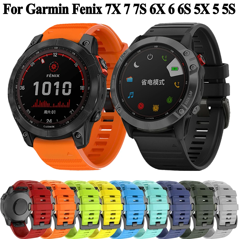 

Силиконовый ремешок для часов Garmin Fenix 7X 7 7S 6S 6 6X Pro Fenix 5X 5 5S Plus, ремешок Forerunner 955, быстросъемный браслет 22 26 мм