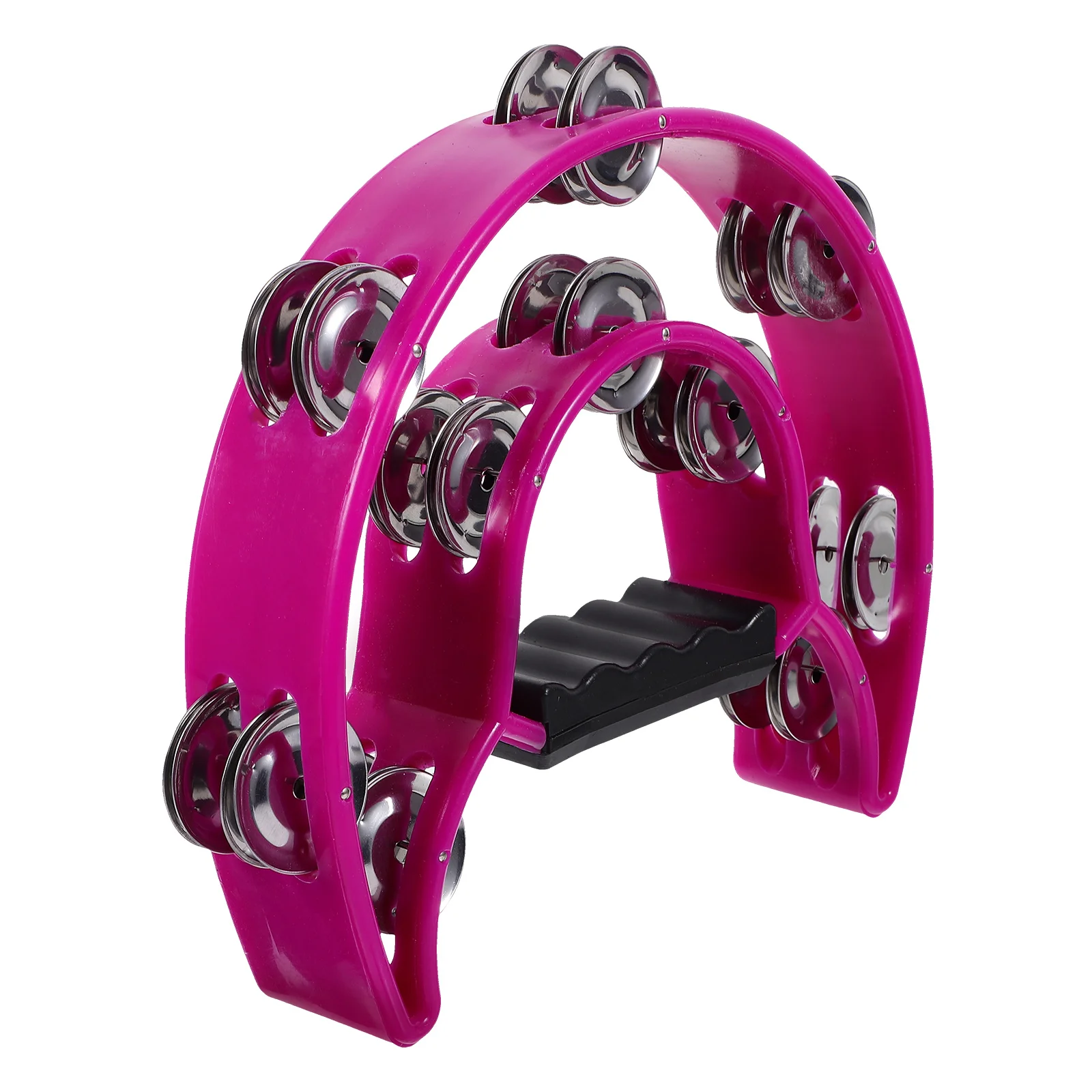 

Hand Crank Teens Tambourine Toys Rattle The Bell Purple Iron Percussion Instruments for Adults