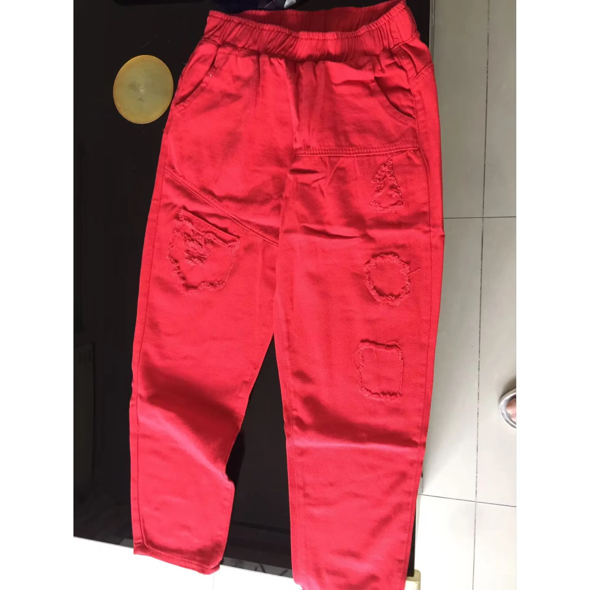 Fashion Jeans Women's Hole Patchwork Denim Pants Spring Summer New Ladies Casual Ankle-Length Denim Pants Loose Jeans