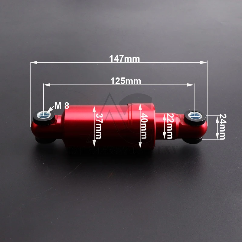 2pcs 125mm hydraulic shock absorber suitable for Kugou M4 all-inclusive electric scooter shock absorber accessories