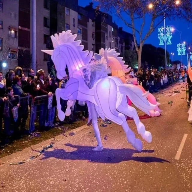 Inflatable White Horse Costume Show Inflatable Parade Costume Party Decoration