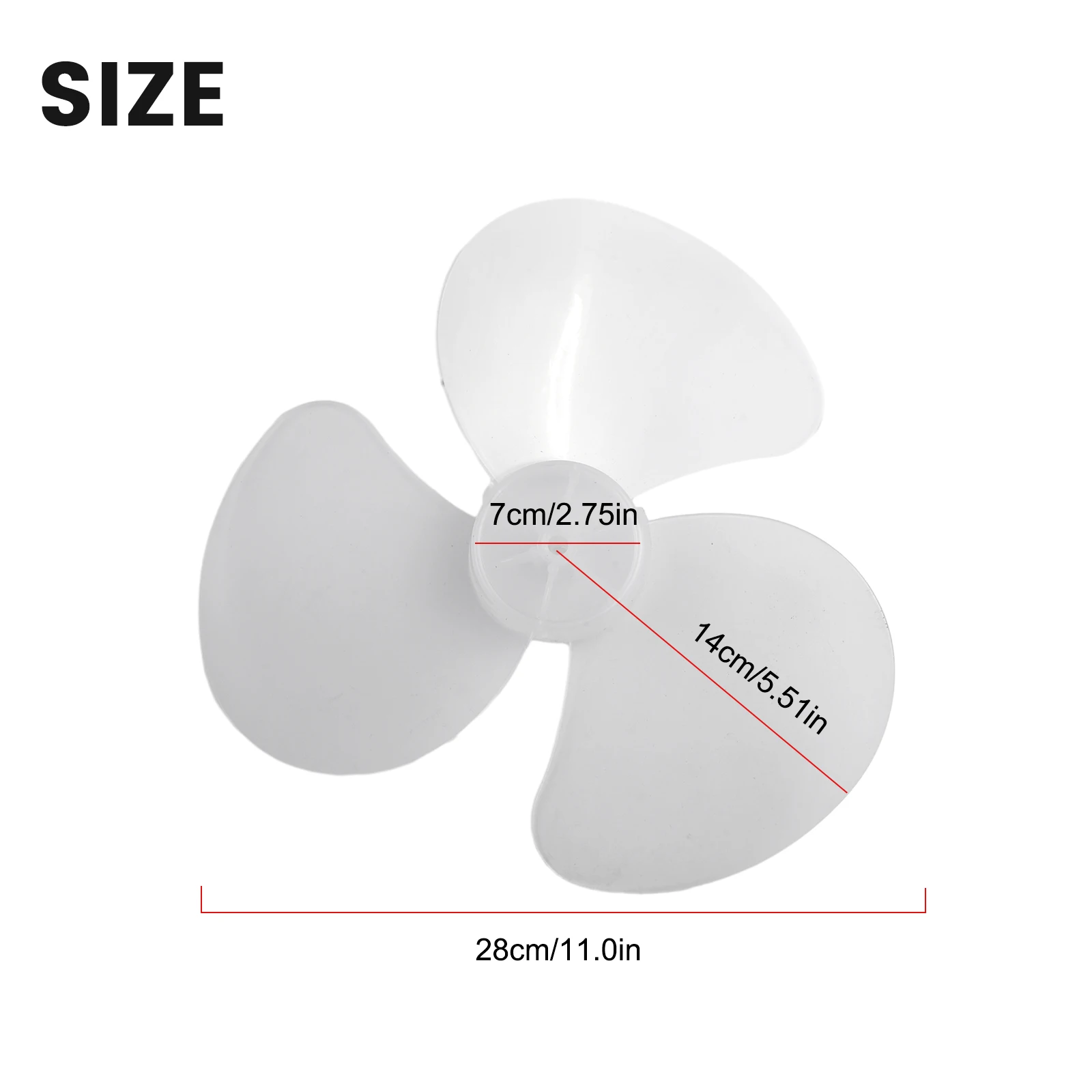 12 Plastic Fan Blade Transparent Black Transparent White Home Improvement Radius 14cm Standing Pedestal Floor Wall Table Fanner