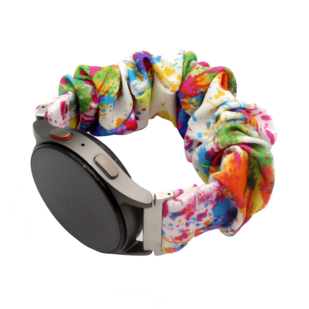20mm Scrunchie Uhrenarmband für Samsung Galaxy Watch 7 6 5 4 40mm 44mm/Garmin Vívoactive 6/5/3/3 Music/Forerunner 570 42mm/55/158/