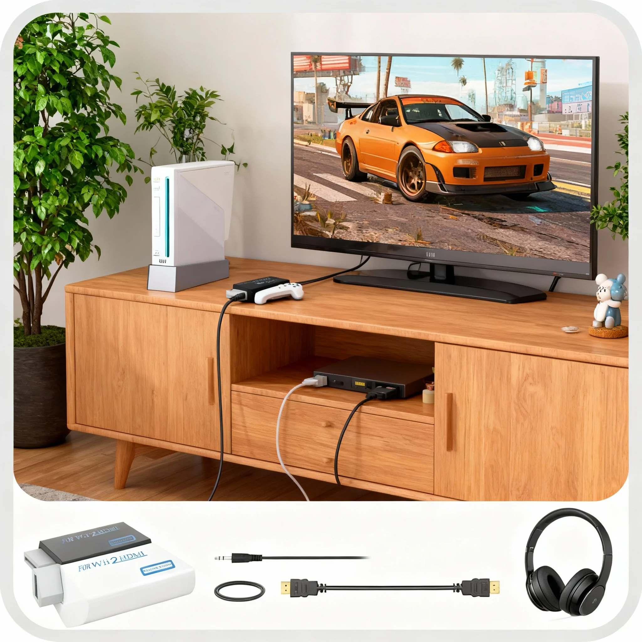 NEW Wii To HDMI-Compatible Adapter Converter 3.5mm Audio Full HD Converter 1080P 720P Wii2 To HDMI Converter For PC HDTV Monitor