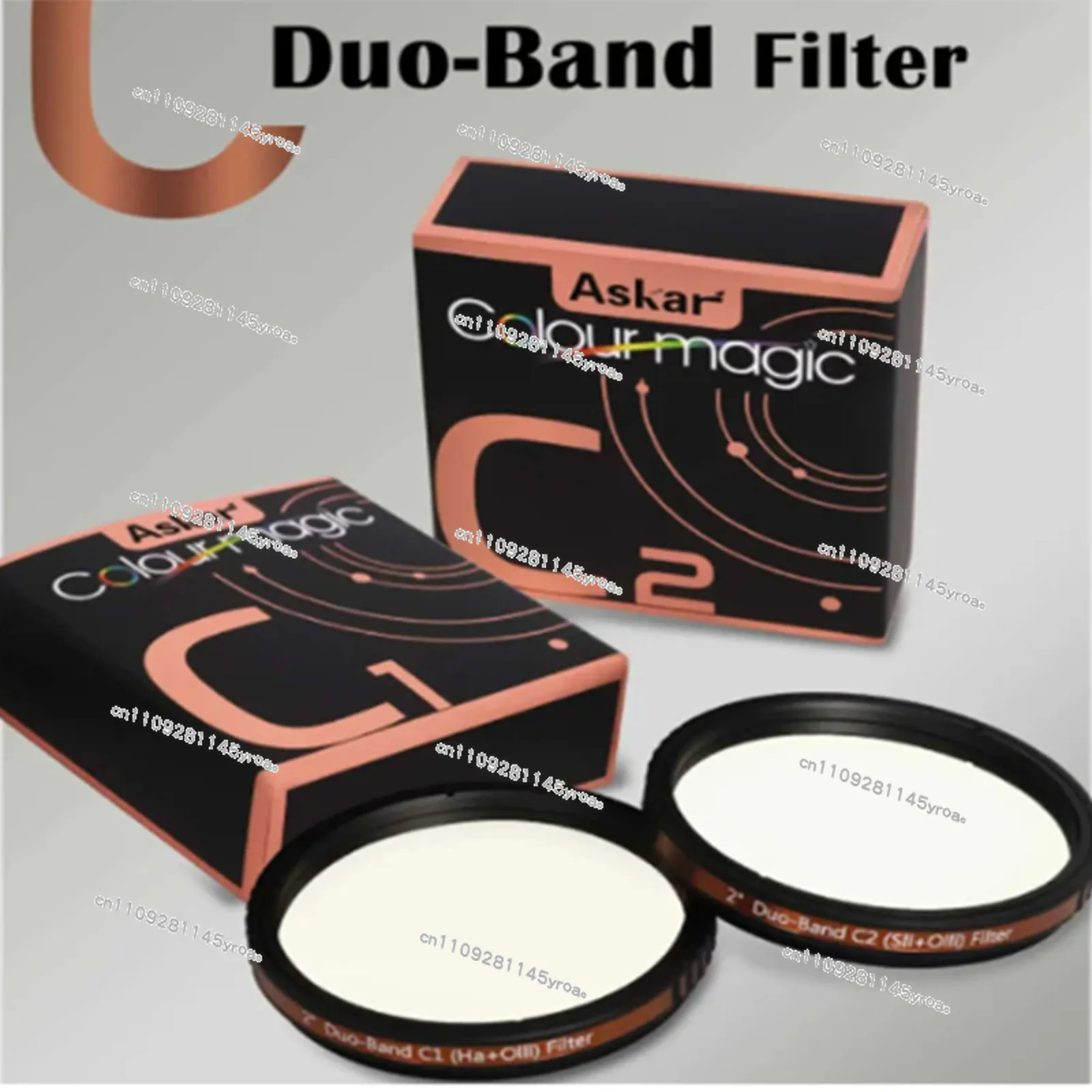 1pcs 2 Inch Dual Bandpass Filter Set C1 Hα+OIII C2 SⅡ+OIII for Monochrome Camera