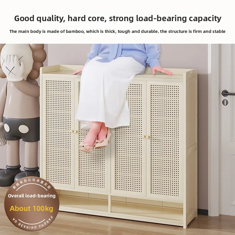 Home shoe cabinet multi-layer large-capacity shoe rack dustproof and breathable entrance storage cabinet shoe rack organizer