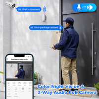 Hiseeu 4K 8MP POE Security IP Camera Face Detection Home Audio POE Outdoor H.265 Onvif CCTV RTSP Color Night Vision XMEye Pro