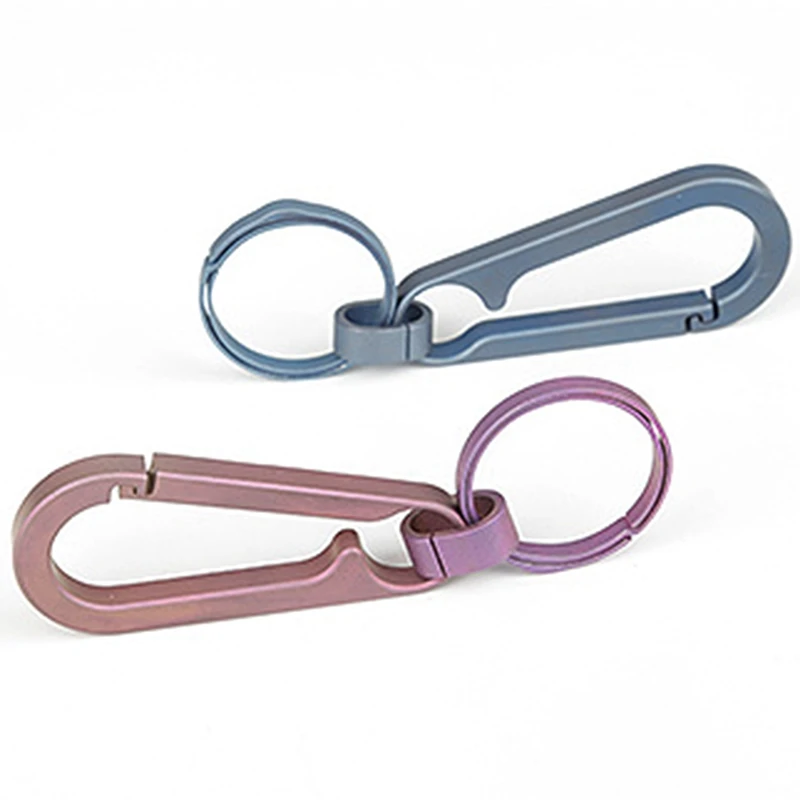 Hfes-超軽量航空チタン紛失防止カラビナ、キーホルダー、クリエイティブギフト、キーリング、26mm