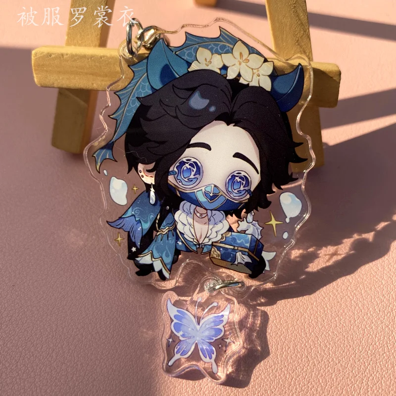 Anime Identity Ⅴ Geisha Grace Mary Ivy Black White Guard Acrylic Keychain Decor Backpack Pendant Gift