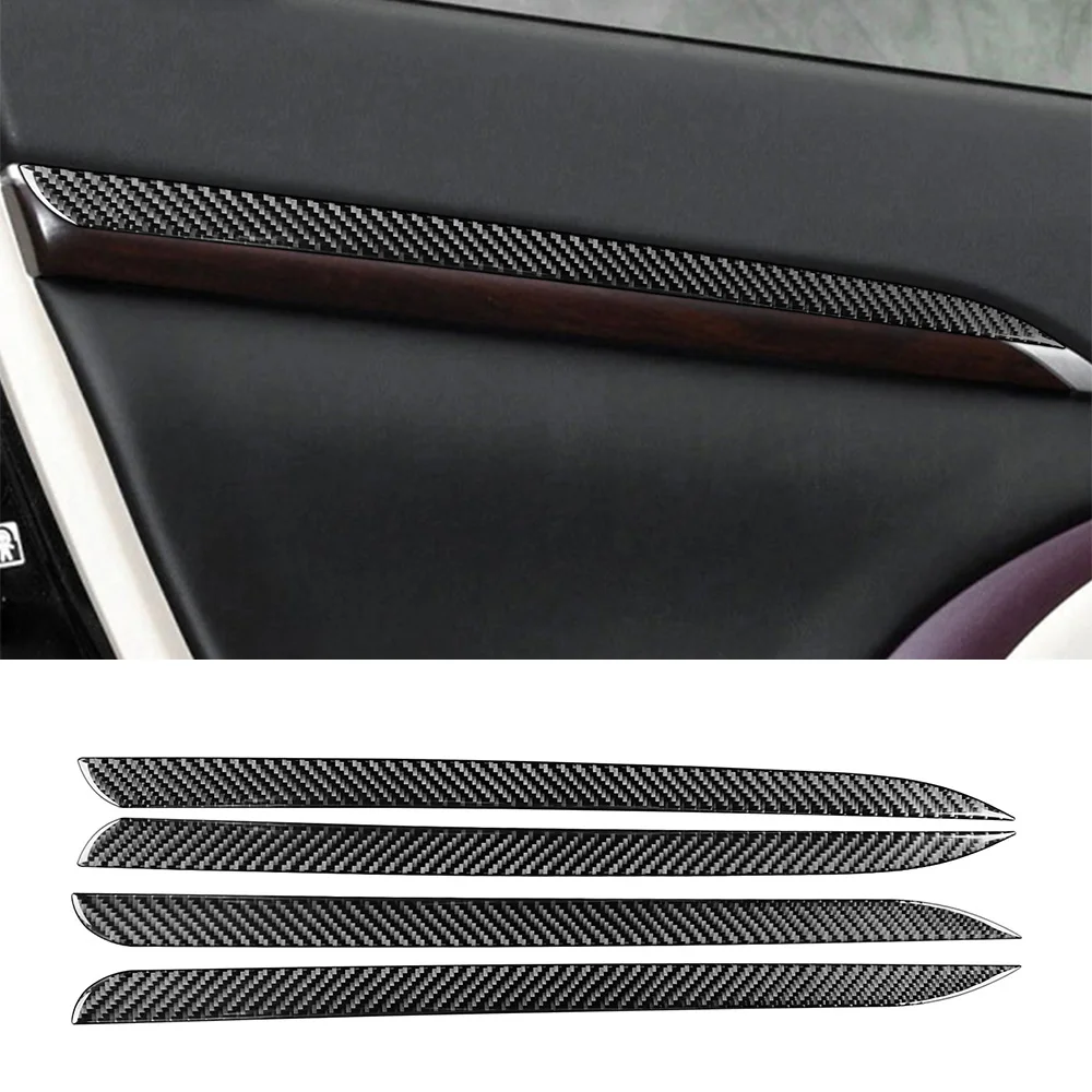 

for Toyota Highlander 2015 2016 2017 2018 Inner Door Panel Decoration Trim Sticker Decal Car Interior Accessories Carbon Fiber