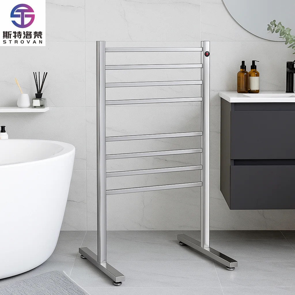 

Freestanding Electric Towel Dryer Floor Mounted Heating Rack Clothes Drying Stand Lightweight Stable Design Towel Warmer